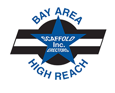 Blue star scaffold logo design